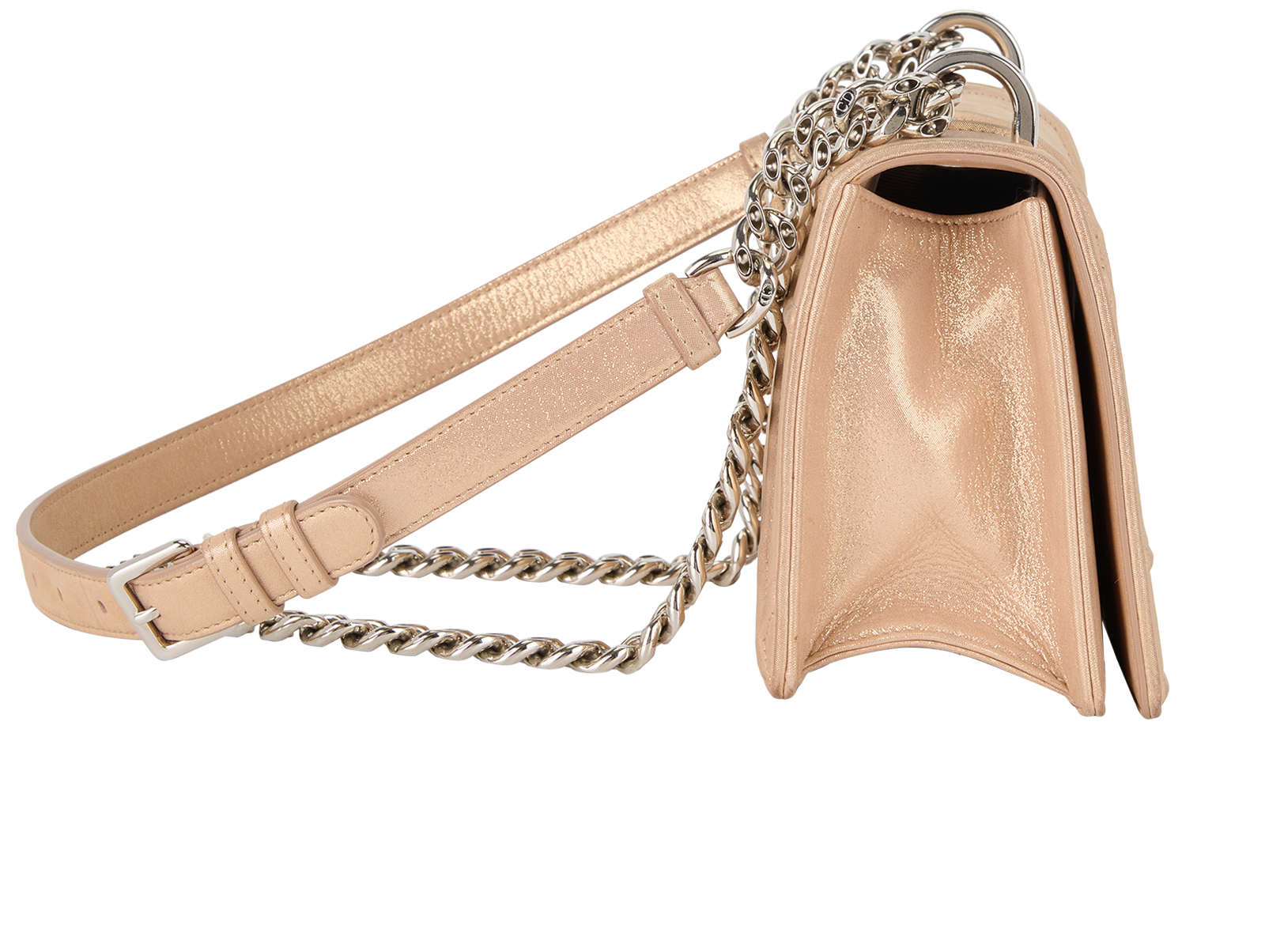 Small Diorama, &pound;990, Handbags, Gold, Nubuck, Side view